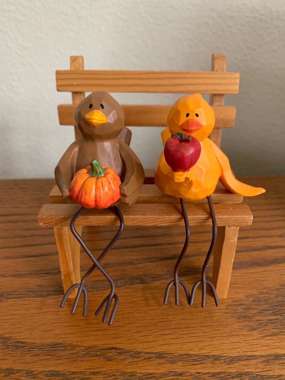 Two Autumn Bird “Tweet Along with Me” Figurines